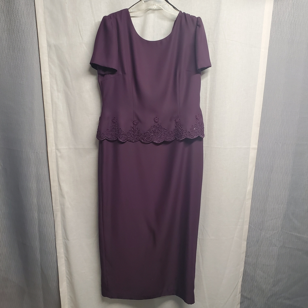 R & M Richards Purple Midi Dress